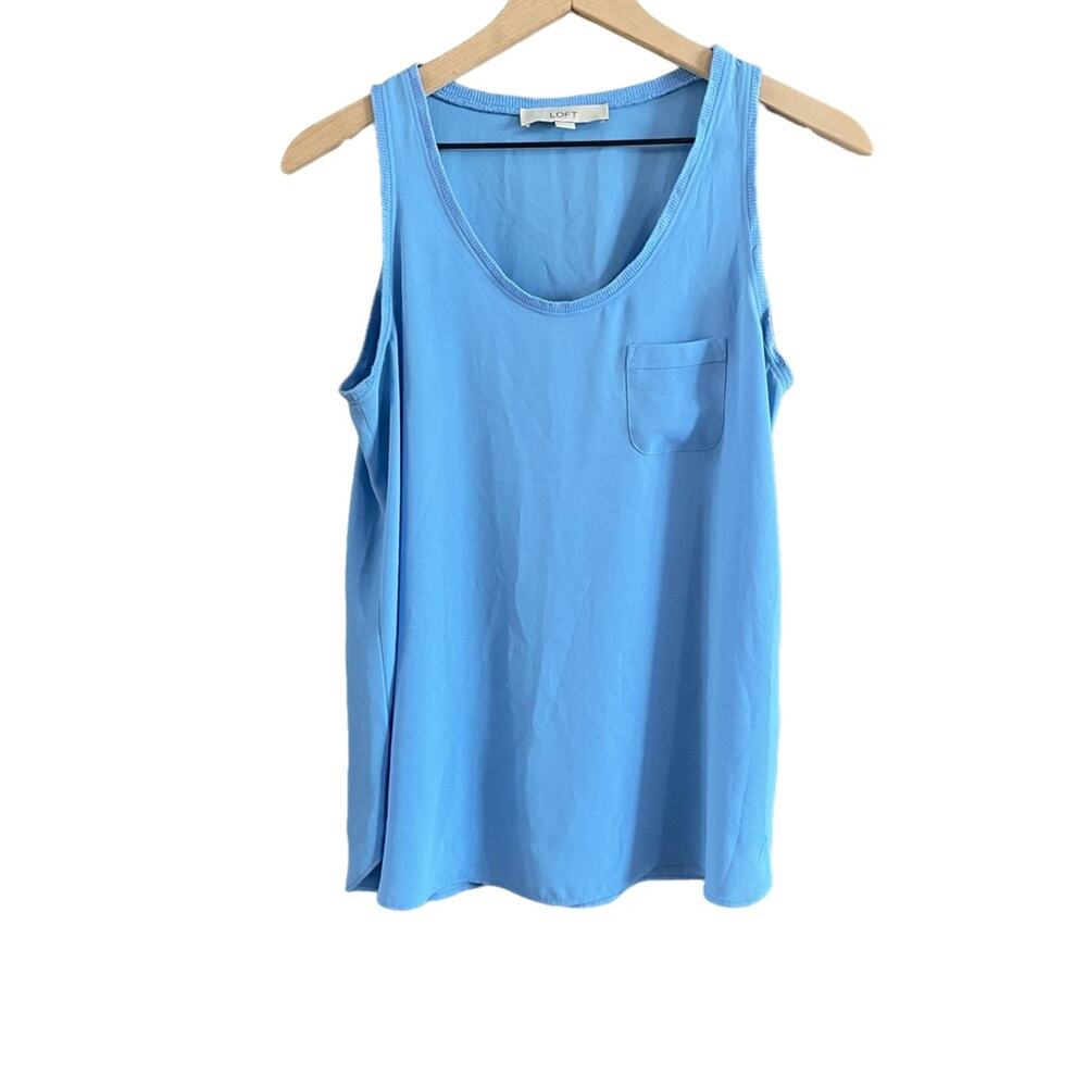 LOFT Sky Blue Shell Tank Top XS